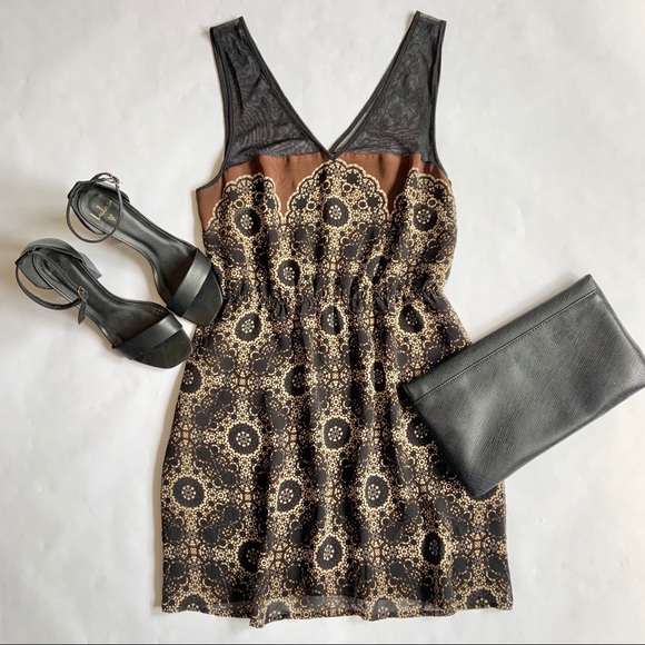 Black Mesh Sleeve Mini Dress - Picture 4 of 6